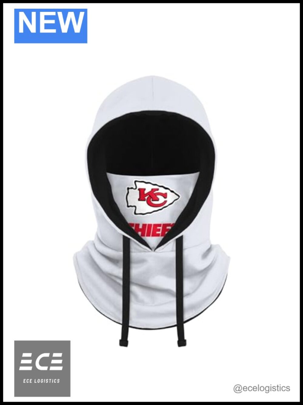 FOCO NFL Team Logo Drawstring Winter Gaiter Balaclava Face Cover
